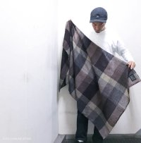 画像1: 再入荷  remilla  ガーゼチェックストール  エンジ