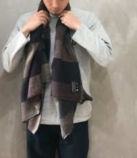 画像2: 再入荷  remilla  ガーゼチェックストール  エンジ