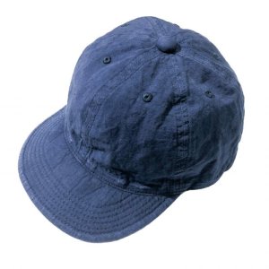 画像1: HIGHER （ハイアー)  COTTON  LINEN   CAP   ネイビー (1)