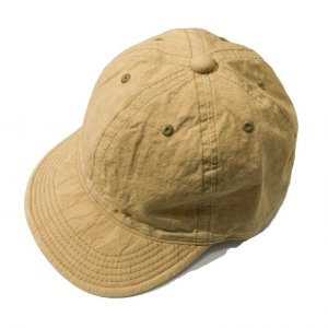 画像1: HIGHER （ハイアー)  COTTON  LINEN   CAP   マスタード (1)