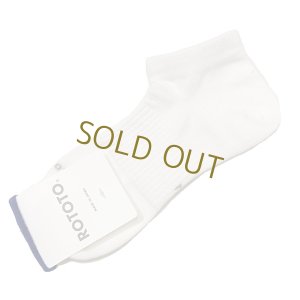 画像1: ROTOTO (ロトト)  ORGANIC COTTON ＆ RECYCLE POLYESTER ANKLE SOCKS  WHITE   M(25-27cm) (1)