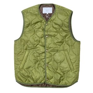 画像1: 再入荷！ Have a good day (ハブアグッドデイ)  Qulit vest  オリーブ   2 (1)