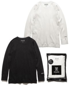 画像1: ROARK REVIVAL （ロアークリバイバル）REUSE 2PACK THERMAL TEE    ホワイト/  ブラック （サーマルインナー 2枚パック） (1)