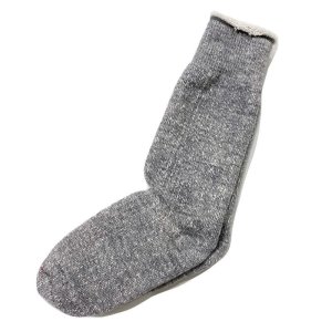 画像1: ROTOTO  (ロトト） DOUBLE FACE SOCKS  "MERINO WOOL & OGANIC COTTON"   Mグレイ　 (1)