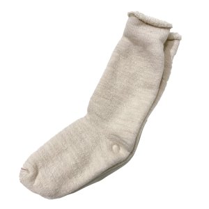 画像1: ROTOTO  (ロトト） DOUBLE FACE SOCKS  "MERINO WOOL & OGANIC COTTON"   オートミール (1)