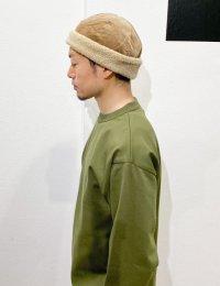 画像1: HIGHER （ハイアー） 8wel CORDUROY BOA BEANIE  ベージュ