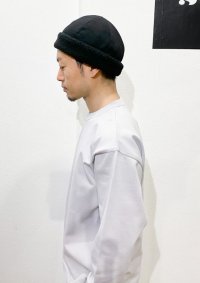 画像1:  HIGHER (ハイアー)  VINTAGE WOOL FLANNEL BEANIE   ブラック