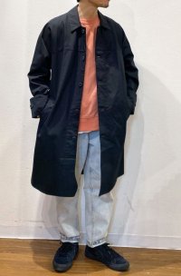 画像1: MANUAL ALPHABET (マニュアルアルファベット）   HIGH COUNT BURBURY YOKE COAT   BLACK  SALE 50%OFF!!