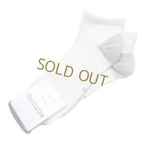 画像1: ROTOTO (ロトト)  HYBRID ANKLE SOCKS ”ORGANIC COTTON ＆ RECYCLE POLYESTER”  オフホワイト / ライトグレイ (1)