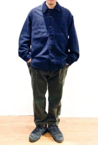 画像1: UNFRM OUTDOOR STANDARD (ユニフォーム アウトドア スタンダード)  /  C/WOOL CPO SHIRTS JACKET  (コットンウールシーピーオーシャツジャケット)   NAVY  M