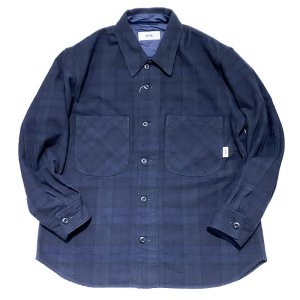 画像1: UNFRM OUTDOOR STANDARD (ユニフォーム アウトドア スタンダード)  /  C/WOOL CPO SHIRTS JACKET  (コットンウールシーピーオーシャツジャケット)   NAVY  M (1)