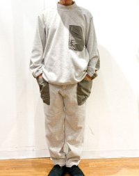 画像1: UNFRM OUTDOOR STANDARD (ユニフォーム アウトドア スタンダード)  / REVERSE FLEECE MOCKNECK PULLOVER  (リバースフリース モックネック プルオーバー)   アッシュ  L/XL