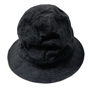 画像1: HIGHER  (ハイアー） COTTON LINEN WEATHER MOUNTAIN HAT  ブラック (1)