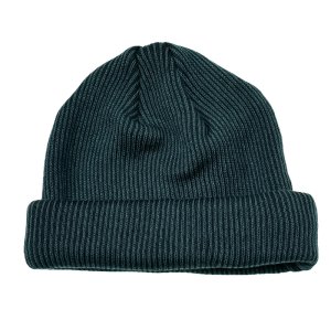 画像1: ROTOTO (ロトト)   SUPER SOFT 2WAY BEANIE "STRIPE"   ダークグリーン / ブラック  （コットンビーニー) (1)