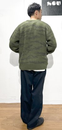 画像3: UNFRM OUTDOOR STANDARD (ユニフォーム アウトドア スタンダード)  /  MOHAIR KNIT CAMO CARDIGAN  オリーブ