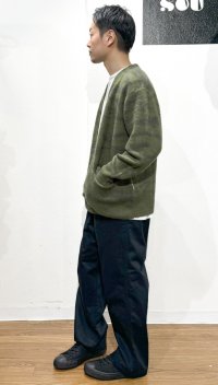 画像2: UNFRM OUTDOOR STANDARD (ユニフォーム アウトドア スタンダード)  /  MOHAIR KNIT CAMO CARDIGAN  オリーブ