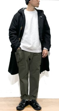 画像1: UNFRM OUTDOOR STANDARD (ユニフォーム アウトドア スタンダード)  /  STRETCH CHINO CLOTH 9/10 MILITARY PANTS   オリーブ