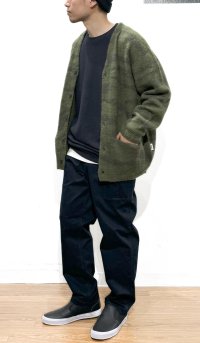 画像1: UNFRM OUTDOOR STANDARD (ユニフォーム アウトドア スタンダード)  /  STRETCH CHINO CLOTH 9/10 MILITARY PANTS   ネイビー