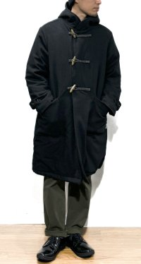 画像1: UNFRM OUTDOOR STANDARD (ユニフォーム アウトドア スタンダード)  /  TOP FLANO by BISHU DUFFLE COAT  ブラック