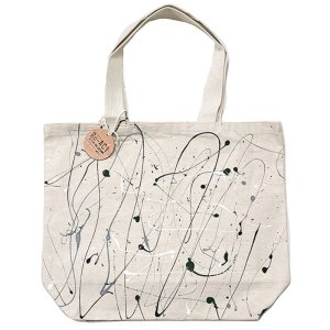 画像1: RE.ACT (リアクト)    Splatter Paint Tote Bag Small   ダーク (1)