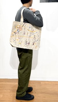 画像1: RE.ACT (リアクト)    Splatter Paint Tote Bag Small   マルチ