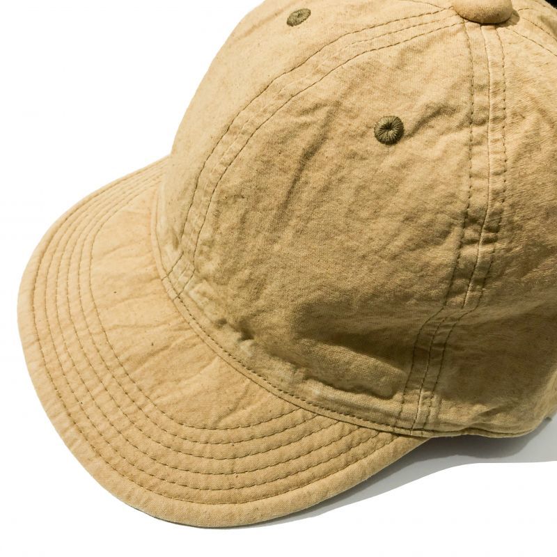  HIGHER  COTTON  LINEN   CAP マスタード